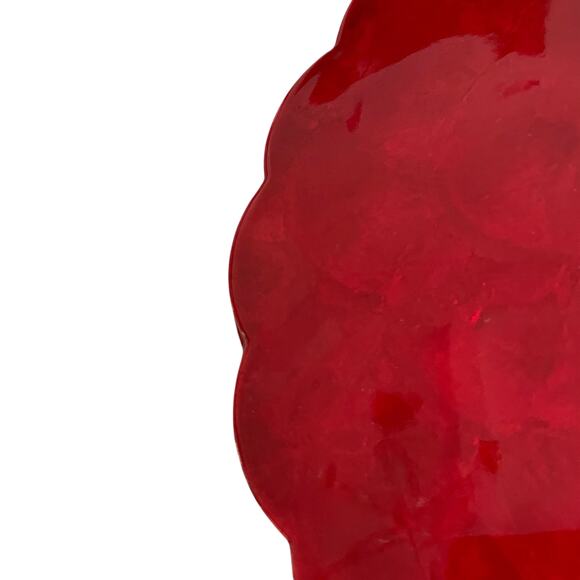 Neiman Marcus Red Round Capiz Shell Placemats 14in Set of 4 $190 NEW - Picture 6 of 10